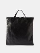 Jil Sander - Flat Zipped Faux-leather Tote Bag - Mens - Black