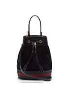 Matchesfashion.com Gucci - Ophidia Suede Bucket Bag - Womens - Black Multi