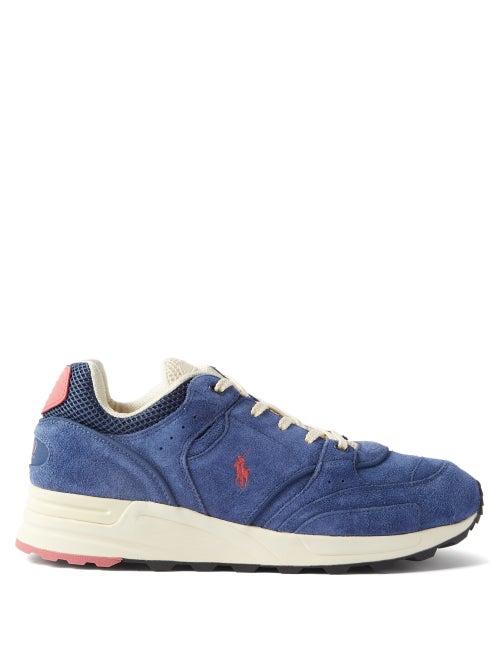 Polo Ralph Lauren - Trackster 200 Suede Trainers - Mens - Navy White