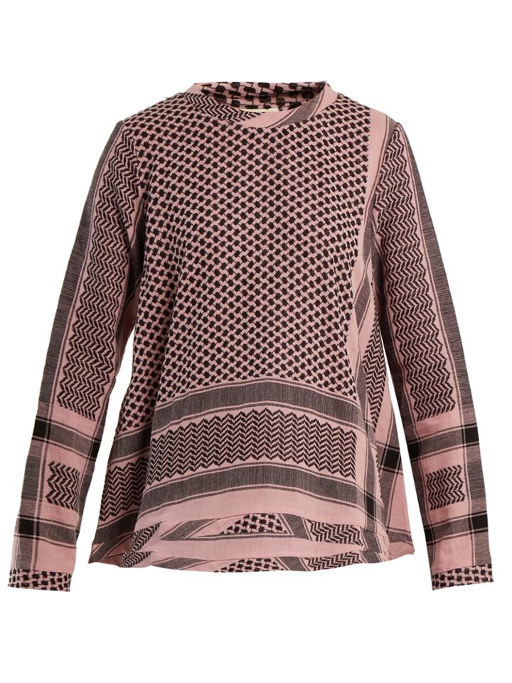 Cecilie Copenhagen Shirt O Scarf-jacquard Cotton Top
