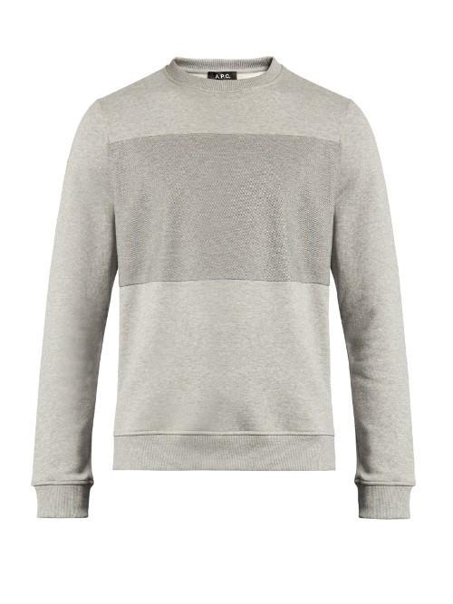 A.p.c. Crew-neck Cotton Sweatshirt