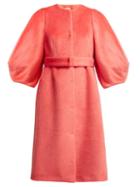 Matchesfashion.com Delpozo - Single Breasted Wool Coat - Womens - Red