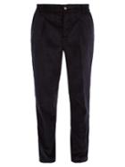 De Bonne Facture Pleated-front Tapered-leg Cotton-corduroy Trousers