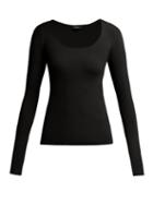 Matchesfashion.com Joseph - Scoop Neck Stretch Silk Blend Top - Womens - Black