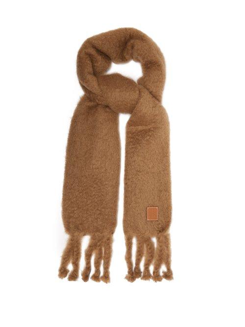 Matchesfashion.com Loewe - Chunky Mohair Blend Scarf - Mens - Brown