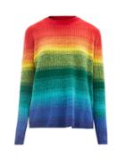 Matchesfashion.com The Elder Statesman - Morph Striped Ribbed-cashmere Sweater - Womens - Multi