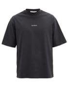 Matchesfashion.com Acne Studios - Extorr Logo-embroidered High-neck Cotton T-shirt - Mens - Black