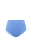 Matchesfashion.com Cossie + Co - The Lucinda High-rise Bikini Briefs - Womens - Blue