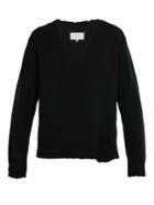 Maison Margiela Distressed V-neck Sweater