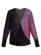 Diane Von Furstenberg Polka-dot Devor Wrap Top