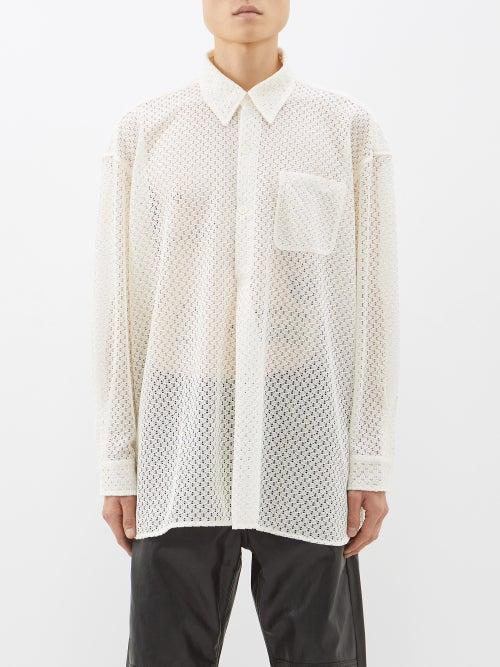 Our Legacy - Popover Crocheted Shirt - Mens - Off White