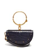 Matchesfashion.com Chlo - Nile Leather Minaudire Clutch Bag - Womens - Navy