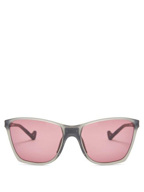 Matchesfashion.com District Vision - Keiichi Square Frame Performance Sunglasses - Mens - Grey Multi