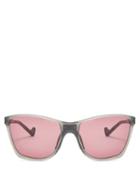 Matchesfashion.com District Vision - Keiichi Square Frame Performance Sunglasses - Mens - Grey Multi