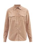 Nili Lotan - Annika Flap-pocket Cotton-pincord Shirt - Womens - Khaki
