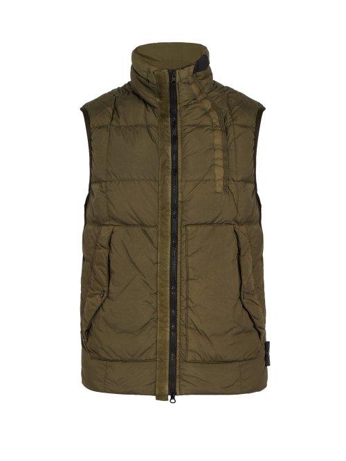 Matchesfashion.com Stone Island - Down Filled Nylon Gilet - Mens - Khaki