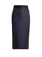 Tibi Quilted-nylon And Twill Pencil Skirt