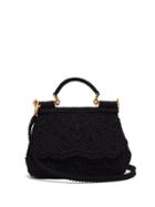 Matchesfashion.com Dolce & Gabbana - Sicily Medium Cordonoetto-lace Bag - Womens - Black