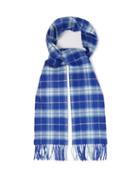 Matchesfashion.com Burberry - Vintage Check Cashmere Scarf - Mens - Blue