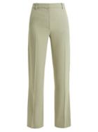 Matchesfashion.com Vanessa Bruno - Girel Mid Rise Crepe Trousers - Womens - Light Green