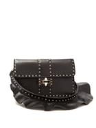 Valentino Rockstud Ruffle-strap Cross-body Leather Bag