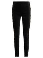 Matchesfashion.com Koch - Bead Embellished Velvet Leggings - Womens - Black
