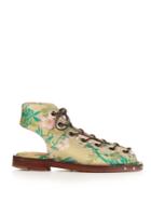 Marques'almeida Lace-up Brocade Flat Sandals