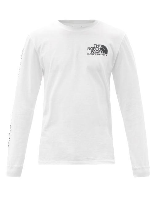 Matchesfashion.com The North Face - Coordinates-print Cotton Long-sleeved T-shirt - Mens - White