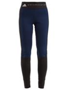 Matchesfashion.com Adidas By Stella Mccartney - Yoga Comfort Performance Leggings - Womens - Navy Multi