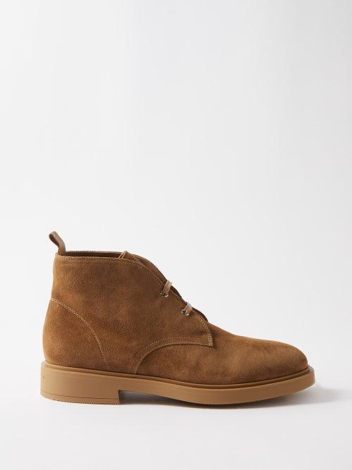 Gianvito Rossi - Cohen Suede Desert Boots - Mens - Camel