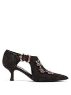 Erdem Marguerite Jacquard Faux-pearl And Crystal Pumps