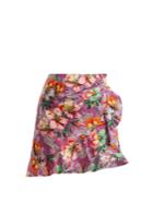 Isabel Marant Mouna Floral-print Ruffle-trimmed Mini Skirt