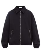 Matchesfashion.com Raey - Zip Up Cotton Jersey Jacket - Mens - Navy