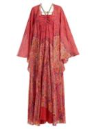 Matchesfashion.com Etro - Paisley Print Embellished Silk Georgette Gown - Womens - Pink Print