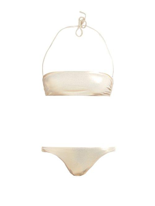 Matchesfashion.com Melissa Odabash - Look 21 Bandeau Bikini Set - Womens - Gold