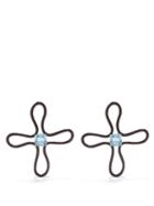 Bea Bongiasca - Lucky Flower Topaz, Enamel & 9kt Gold Earrings - Womens - Brown Multi