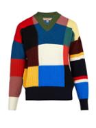 Matchesfashion.com Burberry - Reynold Intarsia Wool Sweater - Mens - Navy Multi