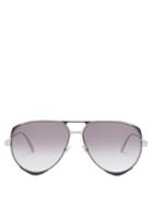 Matchesfashion.com Alexander Mcqueen - Aviator Metal Sunglasses - Mens - Silver