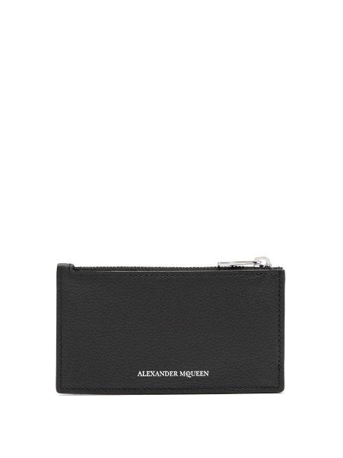 Matchesfashion.com Alexander Mcqueen - Leather Cardholder - Mens - Black