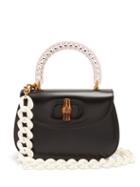 Matchesfashion.com Gucci - Perspex Handle Leather Bag - Womens - Black Multi