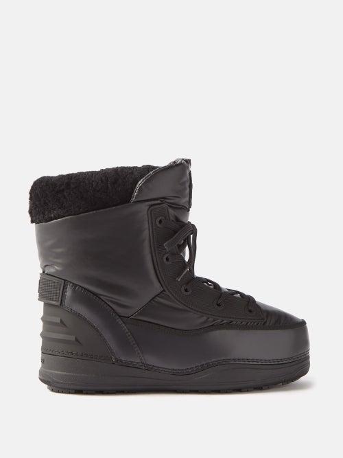 Bogner - La Plagne 2 Fleece-lined Faux-leather Snow Boots - Womens - Black