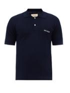 Matchesfashion.com Holiday Boileau - Jagger Logo-embroidered Cotton-blend Polo Shirt - Mens - Navy