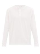 Matchesfashion.com Onia - Miles Long-sleeve Cotton-blend Henley T-shirt - Mens - White