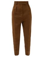 Matchesfashion.com Haider Ackermann - Flap Pocket Tapered Wool-fleece Trousers - Womens - Brown