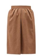 Matchesfashion.com Chlo - Houndstooth Wool Skirt - Womens - Brown Multi