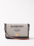 Burberry - New Hampshire Logo-print Canvas Cross-body Bag - Womens - Grey Multi