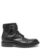 Matchesfashion.com Saint Laurent - Army Buckled Leather Boots - Mens - Black