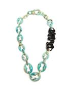 Matchesfashion.com Prada - Logo Chain Link Plexiglass Necklace - Womens - Green