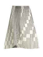Matchesfashion.com Roland Mouret - Wilson Textured Knit Skirt - Womens - White Black