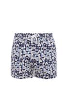 Matchesfashion.com Frescobol Carioca - Shade Mosaic-print Swim Shorts - Mens - Blue Multi